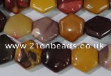 CMK278 15.5 inches 12*12mm hexagon mookaite gemstone beads