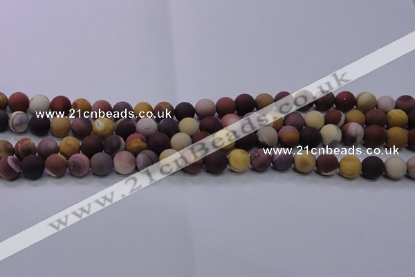 CMK292 15.5 inches 8mm round matte mookaite beads wholesale