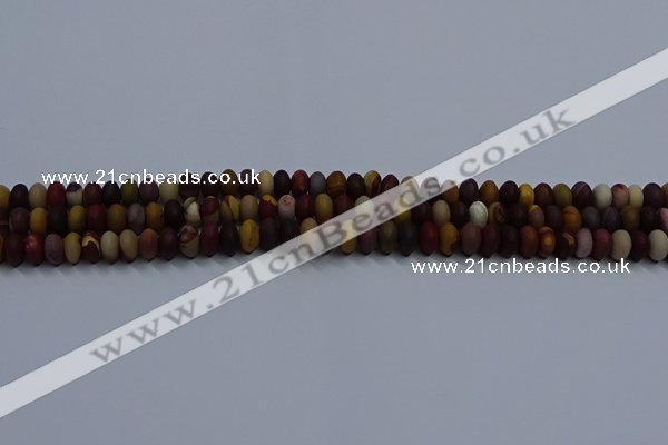 CMK300 15.5 inches 4*6mm rondelle matte mookaite beads wholesale