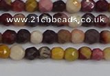 CMK316 15.5 inches 4mm faceted round mookaite gemstone beads