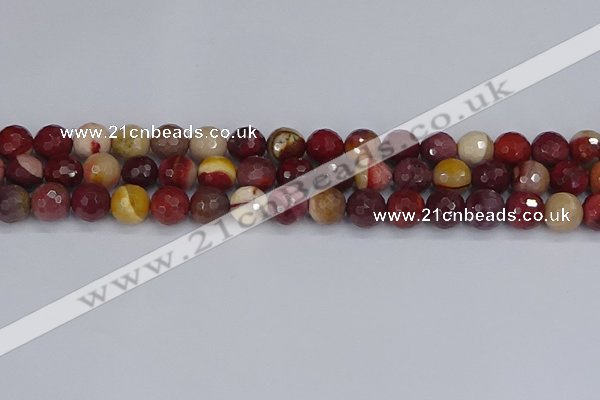 CMK319 15.5 inches 10mm faceted round mookaite gemstone beads