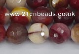 CMK320 15.5 inches 12mm faceted round mookaite gemstone beads