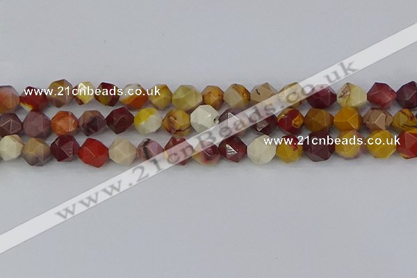 CMK326 15.5 inches 10mm faceted nuggets mookaite gemstone beads