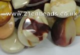 CMK33 15.5 inches 18*25mm faceted flat teardrop mookaite beads