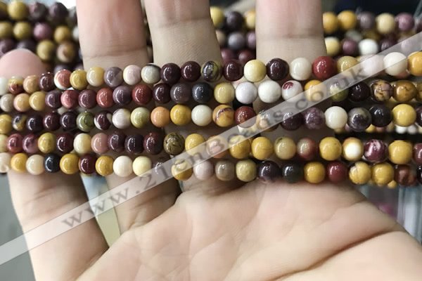 CMK330 15.5 inches 4mm round mookaite beads wholesale