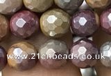 CMK338 15.5 inches 6mm faceted round AB-color mookaite beads