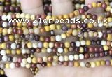 CMK345 15.5 inches 4mm round mookaite jasper beads wholesale