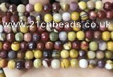 CMK352 15 inches 6mm faceted round mookaite beads wholesale