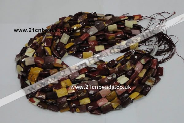 CMK37 15.5 inches 10*14mm faceted rectangle mookaite beads wholesale