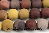 CMK377 15 inches 6mm round matte mookaite beads