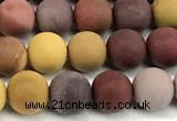 CMK377 15 inches 6mm round matte mookaite beads