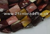 CMK38 15.5 inches 13*18mm faceted rectangle mookaite beads wholesale