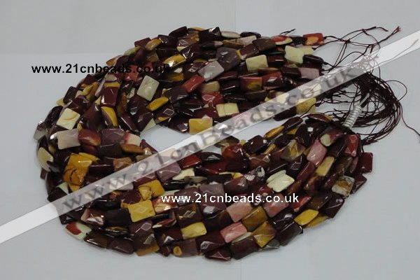CMK38 15.5 inches 13*18mm faceted rectangle mookaite beads wholesale