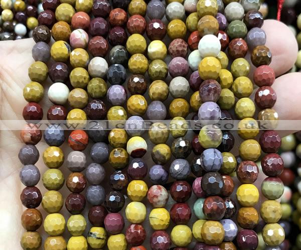 CMK384 15 inches 6mm faceted round mookaite beads wholesale