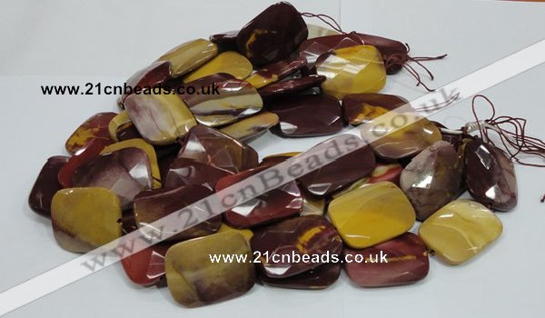 CMK39 15.5 inches 30*40mm faceted rectangle mookaite beads wholesale