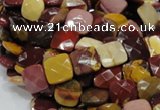 CMK40 15.5 inches 10*10mm faceted square mookaite beads wholesale