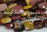 CMK41 15.5 inches 12*12mm faceted square mookaite beads wholesale