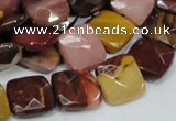 CMK42 15.5 inches 15*15mm faceted square mookaite beads wholesale