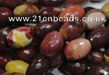 CMK45 15.5 inches 10*15mm faceted rice mookaite beads wholesale