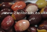 CMK46 15.5 inches 13*18mm faceted rice mookaite beads wholesale