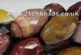 CMK47 15.5 inches 18*30mm faceted rice mookaite beads wholesale