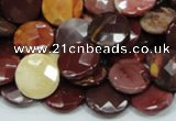CMK52 15.5 inches 12mm faceted coin mookaite beads wholesale
