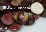 CMK53 15.5 inches 14mm faceted coin mookaite beads wholesale