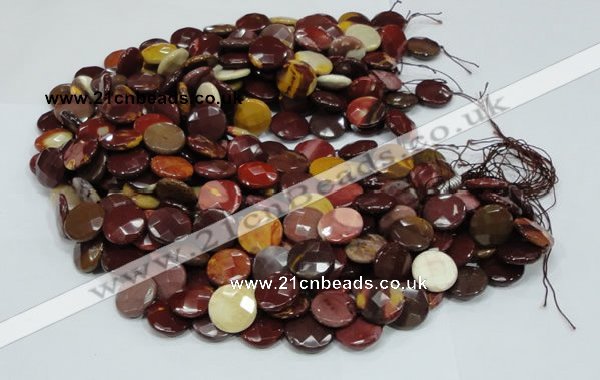 CMK53 15.5 inches 14mm faceted coin mookaite beads wholesale