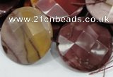 CMK54 15.5 inches 30mm faceted coin mookaite beads wholesale