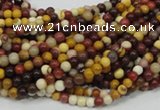 CMK56 15.5 inches 4mm round mookaite gemstone beads wholesale