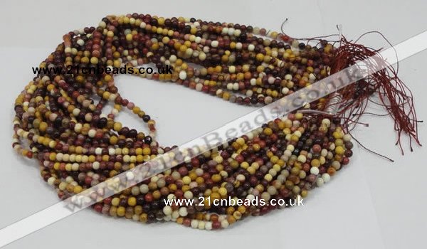 CMK56 15.5 inches 4mm round mookaite gemstone beads wholesale