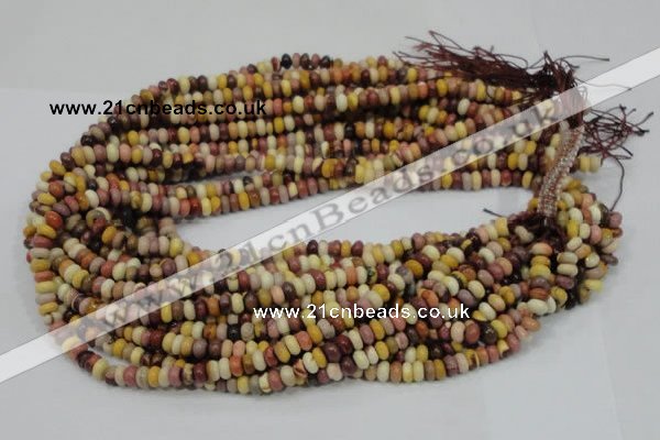 CMK62 15.5 inches 3*6mm rondelle mookaite gemstone beads wholesale