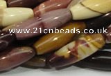 CMK67 15.5 inches 10*30mm rice mookaite gemstone beads wholesale