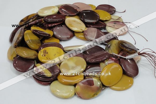 CMK76 15.5 inches 30*40mm oval mookaite gemstone beads wholesale