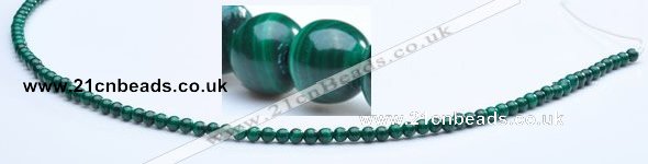 CMN01 A grade 3mm round natural malachite beads Wholesale