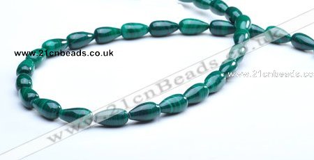 CMN10 A grade 5*10mm teardrop natural malachite beads Wholesale