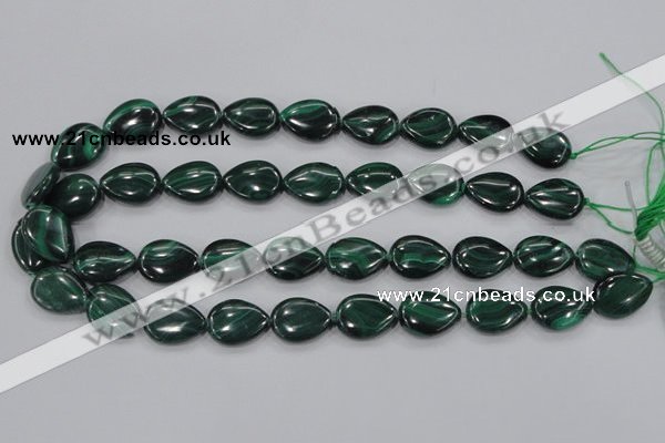 CMN102 15.5 inches 15*20mm flat teardrop natural malachite beads