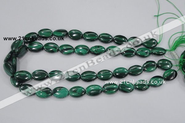 CMN103 15.5 inches 12*16mm oval natural malachite beads wholesale