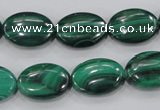 CMN104 15.5 inches 13*18mm oval natural malachite beads wholesale