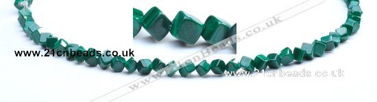 CMN11 A grade 4*4mm cubic natural malachite beads wholesale