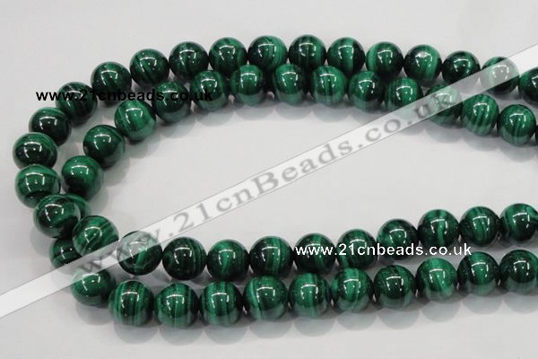 CMN154 AA grade 14mm round natural malachite beads Wholesale