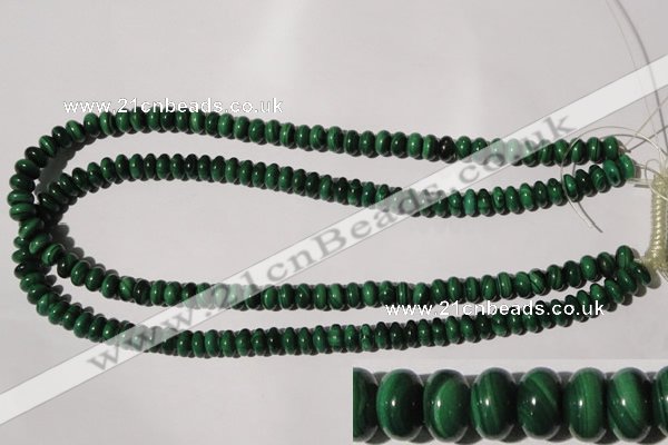 CMN205 15.5 inches 5*8mm rondelle natural malachite beads wholesale