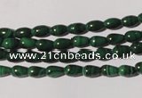 CMN215 15.5 inches 4*6mm teardrop natural malachite beads wholesale