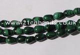 CMN216 15.5 inches 5*7mm teardrop natural malachite beads wholesale