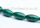 CMN22 6*14mm rice A grade natural malachite beads wholesale