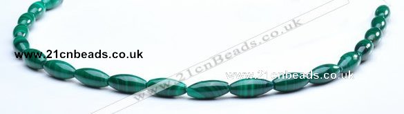 CMN22 6*14mm rice A grade natural malachite beads wholesale