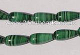 CMN220 15.5 inches 7*15mm teardrop natural malachite beads wholesale