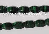 CMN225 15.5 inches 8*12mm faceted rice natural malachite beads