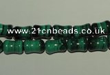 CMN232 15.5 inches 6*9mm bone natural malachite beads wholesale