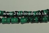 CMN232 15.5 inches 6*9mm bone natural malachite beads wholesale